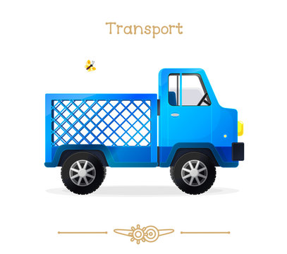 Illustration series cartoon transport: Cute lorry