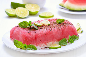 Ice-cream cake from watermelon