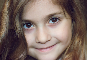 Portrait of a beautiful little girl 