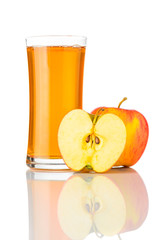 Apple Juice Isolated on White Background