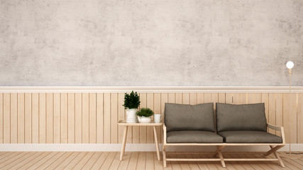 living area in apartment or house - 3D Rendering