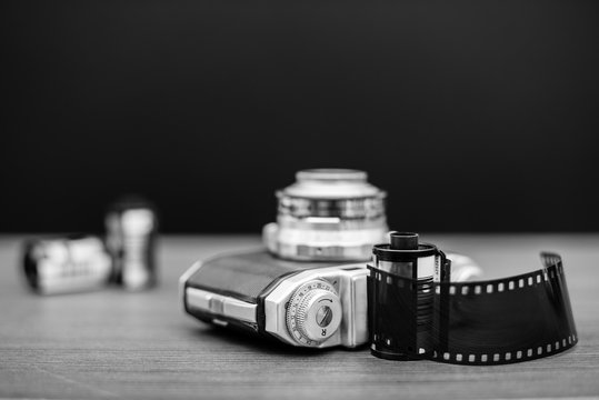 Old photo film camera