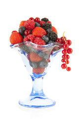 Glass with fruit of the forest