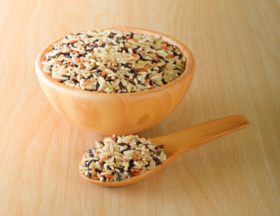 Mixed jasmine rice and riceberry