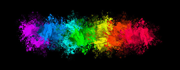 Multi-Color Paint Splatter Border/Background