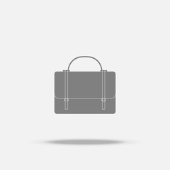 Business bag flat icon with shadow