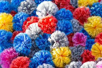 Fototapeta na wymiar furry colored balls background
