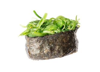 Gunkan Sushi with Seaweed Isolated