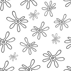 Vector Doodle Bacteria Germs or Cartoon Monsters . Hand Drawn Viruses Collection Isolated