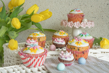 Muffins in the easter birthday