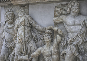 Fototapeta na wymiar Detail Pergamon altar in marble