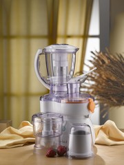  food processor on a kitchen table