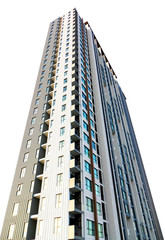 business skyscraper isolated on white background with dicut paths