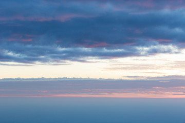Fototapeta na wymiar Cloud on the sky during the sunrise.