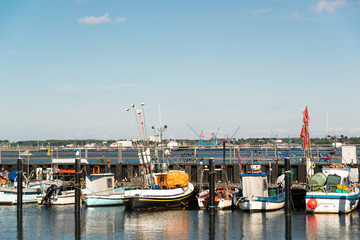Fototapeta premium Fischerboote in der Förde