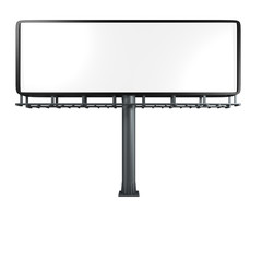 3D Rendering of a empty billboard with clipping path