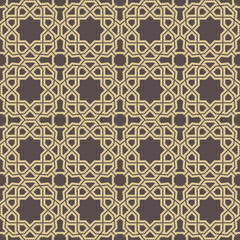 Fototapeta premium Seamless classic golden pattern. Traditional orient ornament