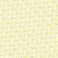 Seamless ornament. Modern geometric pattern with repeating golden and silver waves