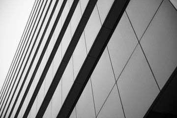 Office building, image on black an white