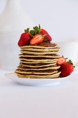 Pancakes with strawberries
