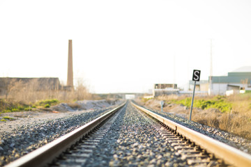 Fototapeta premium The railroad turns.