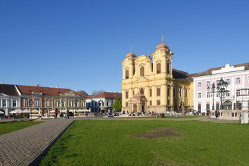Fototapeta na wymiar Union Square of Timisoara, Romania.