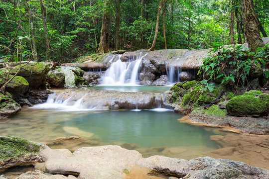 Sa Nang Manora Waterfall located in Phang Nga, Thailand.