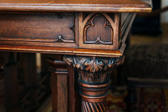 Part of antique wooden table