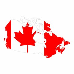 Map of Canada vector design isolated on white background