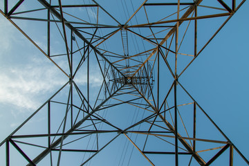 Electrical transmission towers.