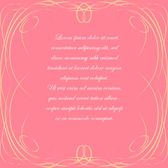 Pink Background with Elegant Frame