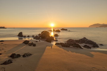 The beach of trengandin in Noja, Cantabria