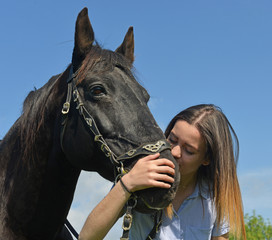 young riding girl
