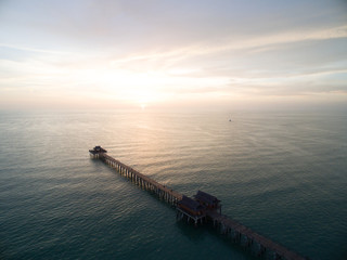 Naples pier aerial view