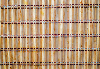 Japanese traditional old bamboo sticks with thread