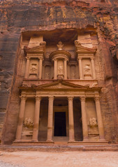 Ancient abandoned rock city of Petra in Jordan tourist attraction