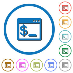 OS command terminal icons with shadows and outlines