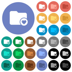 Favorite directory round flat multi colored icons