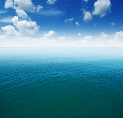 Blue sea water surface