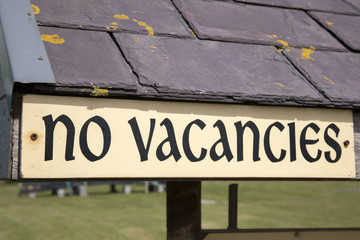 No Vacancies Sign