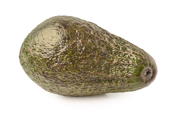 ripe avocado on white