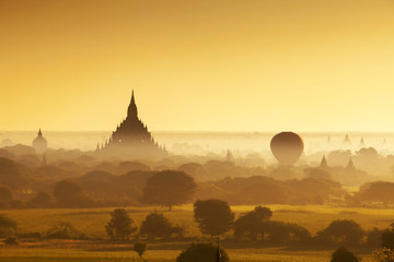 Land of a thousand pagodas in Bagan, Myanmar
