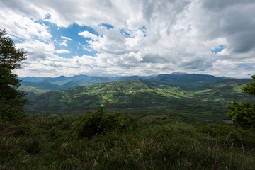 Panorama collinare in Appennino