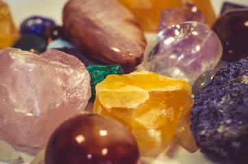 mix of colorful gem stones