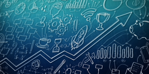 Depth of field on a hand drawn project presentation