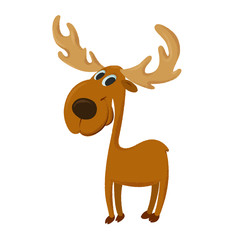 happy cartoon moose