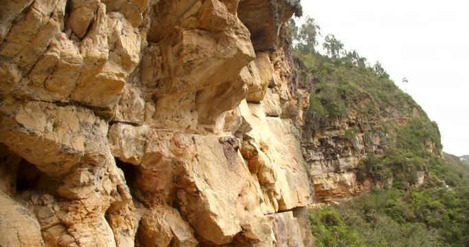 Rock face in Peru, Karajia (Carajia) South America