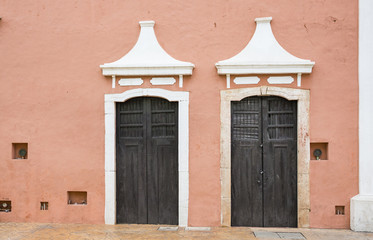 Building in a city of Valladolid, Mexico