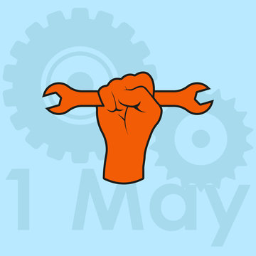 1st May Labor Day vector poster or banner.