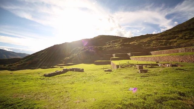  Tip�n (Inca ruins) in the east of Cusco in the Andes of Peru, South America